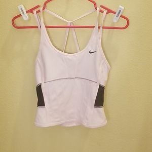 Pink Nike athletic top with bra